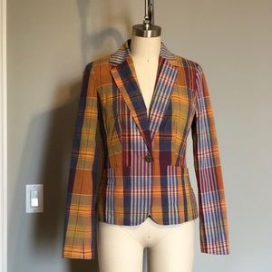 Tommy Hilfiger Plaid Cotton Blazer
